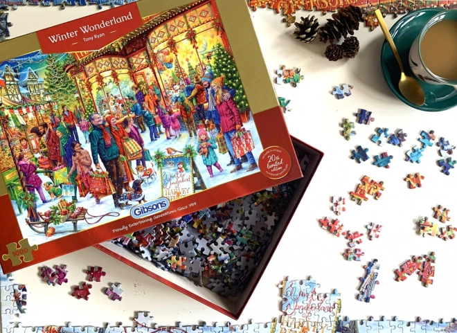 Gibsons Puzzle Gelimiteerde Kersteditie Winterse Wonderwereld 1000 Stukken