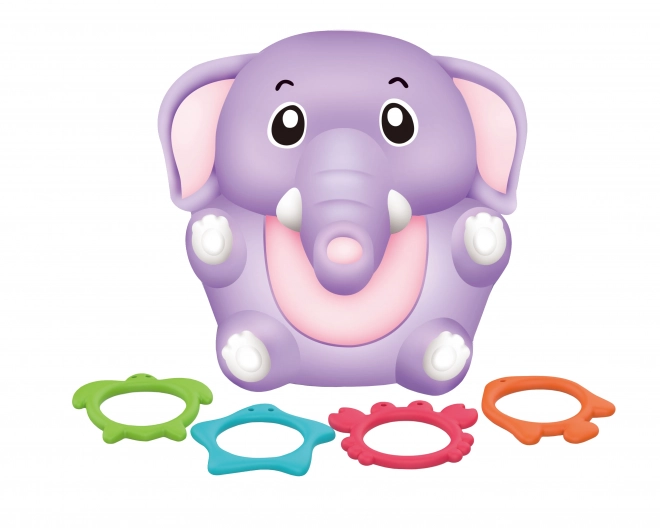 Olifant met ringen voor in bad 13 cm