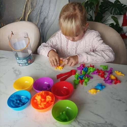 Vuiková montessori spel Leer tellen – Dinosaurussen