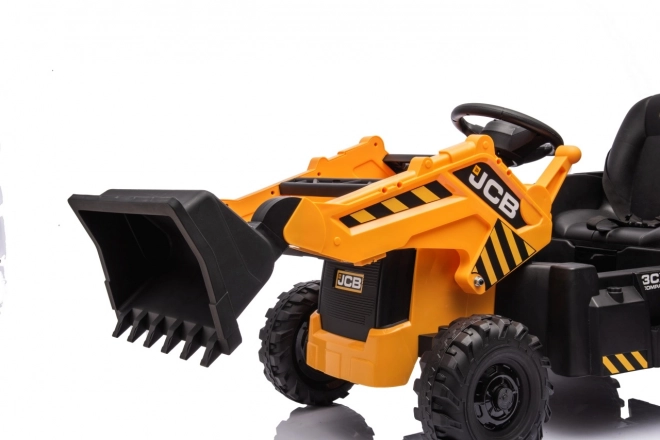 Kinder ritje op JCB Traktor met graafmachine