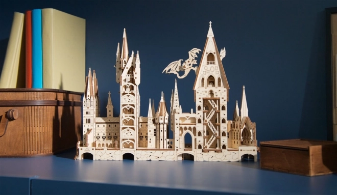 Ugears 3D houten mechanische puzzel Kasteel Zweinstein, Harry Potter