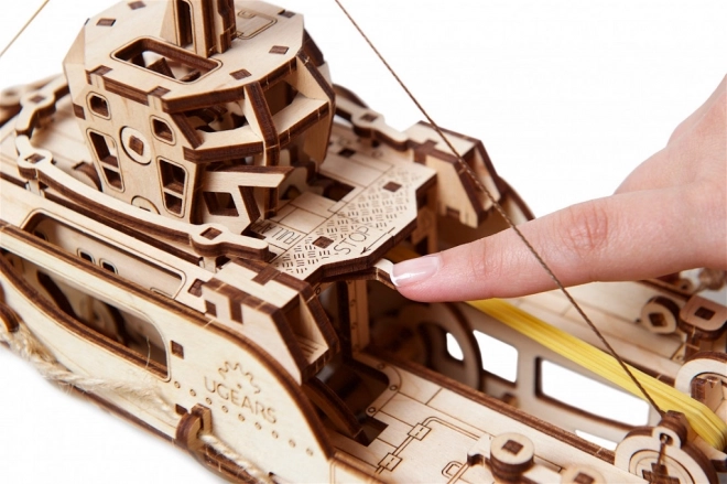 Ugears 3D puzzel - Sleepboot 169 stukken