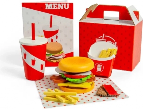 Bigjigs Toys Set Burger en Frietjes voor Kinderen
