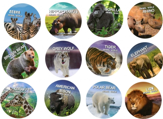 Wilde dieren mix in doos - 1 st