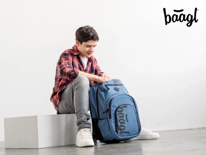 Set BAAGL Coolmate Ocean Blue: Rugzak, Etui en Zak