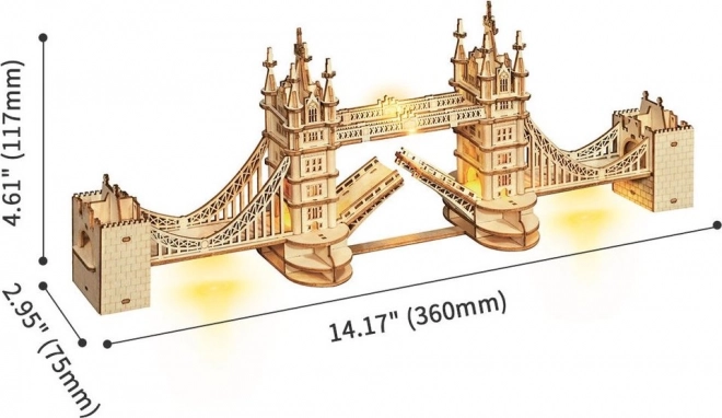 RoboTime houten 3D puzzel brug Tower Bridge verlicht