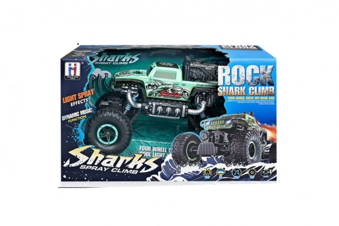 RC auto Rock Shark groen