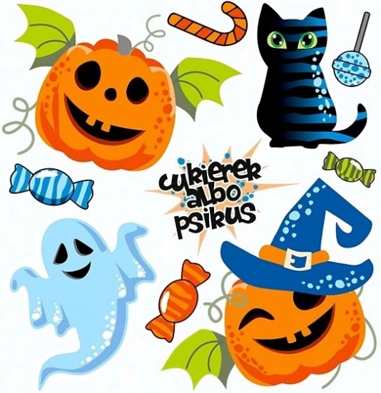 Strijkpatches Halloween – klein vel