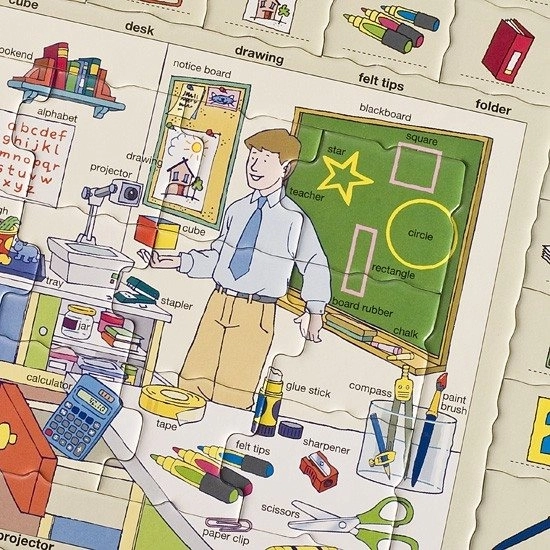 Larsen puzzel Engels: op school