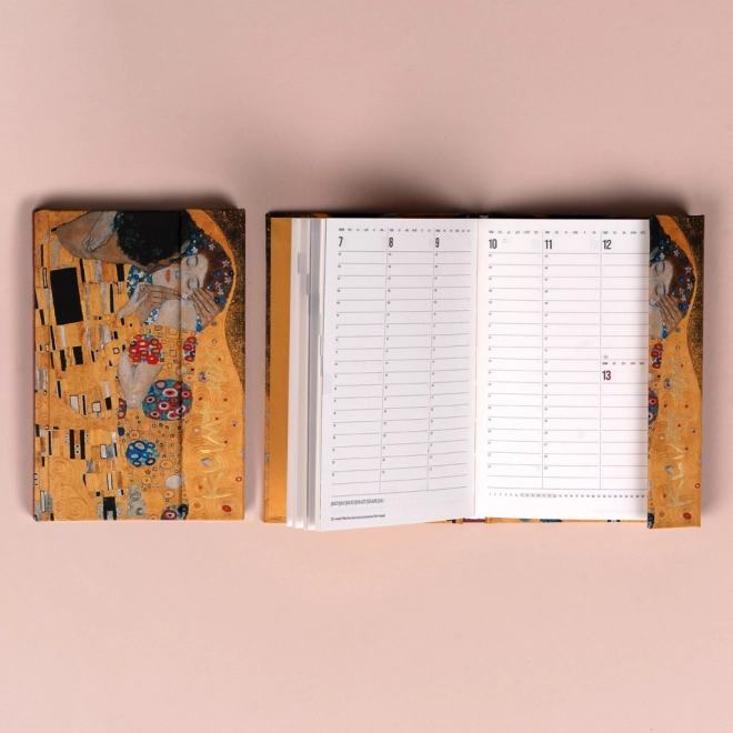 NOTIQUE Wekelijkse magnetische agenda Gustav Klimt 2025, 11 x 16 cm