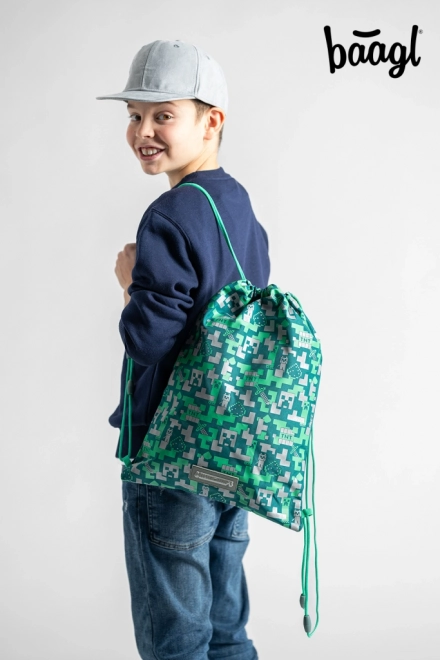 Zakrugzak met zilveren Creeper van MINECRAFT