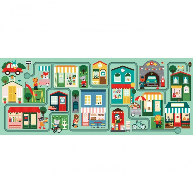 Doolhof en puzzel Stad voor kinderen van Petit Collage
