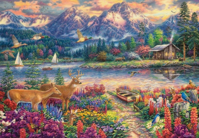 Puzzel 1500 stukjes Lenteberg Majesteit