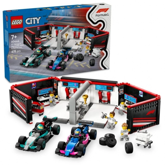 LEGO® City 60444 F1® Garage en auto's Mercedes-AMG en Alpine