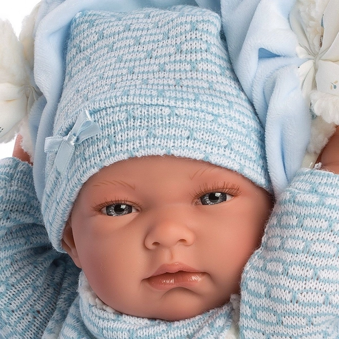 Llorens 73859 PASGEBOREN JONGEN - realistische babypop met volledig vinyllichaam - 40 cm