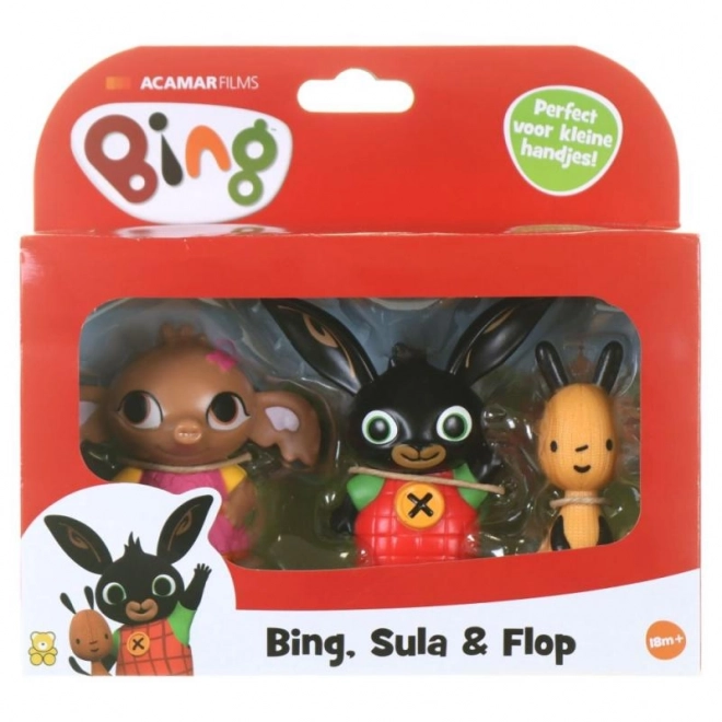 BING EN VRIENDEN FIGUURTJES 3 stuks in verpakking - Bing, Flop, Sula