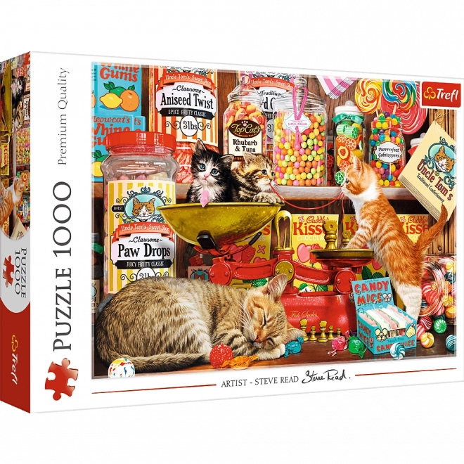 Puzzle 1000 stukjes Katten Zoetigheden