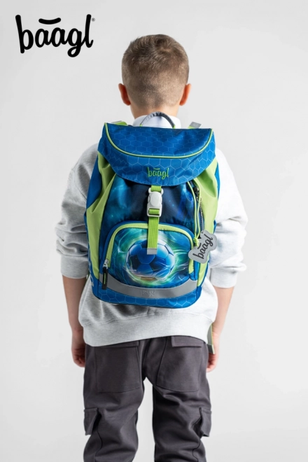 School Rugzak, Etui en Zak Baagl Airy Voetbal Bal Set