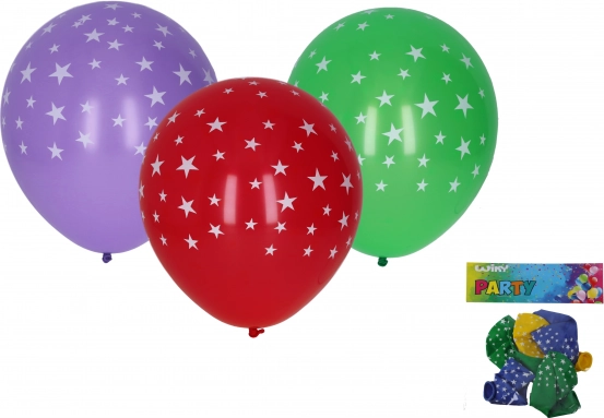 Opblaasballonnen met sterrenprint - set van 5 stuks