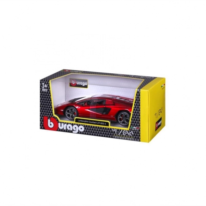 Bburago 1:24 Plus - Lamborghini Countach LPI 800-4 - Rood
