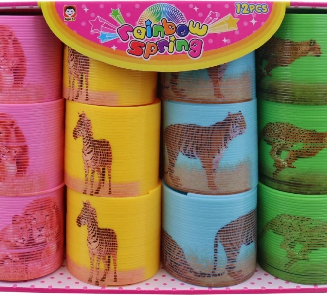 Kleurige Safari Veren 12 stuks