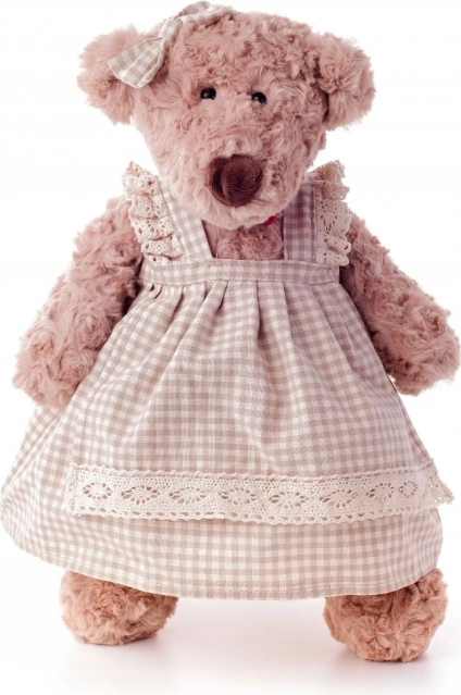 Pluche teddybeer Lumpinka in geruite jurk