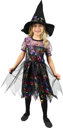 Kinderheksenkostuum voor Halloween