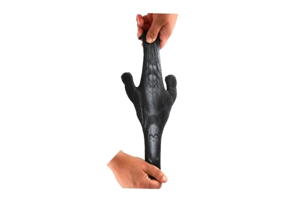 Gorilla anti-stress speelgoed gevuld met zand 400 g siliconen 12 cm 4 kleuren 8 stuks in doos