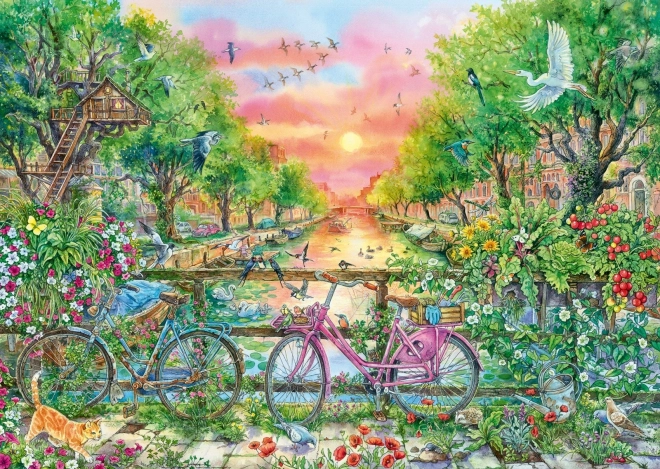 RAVENSBURGER Puzzel Fietsen in Amsterdam 1000 stukjes