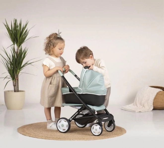 Gecombineerde poppenwagen Maxi Cosi groene-grijze
