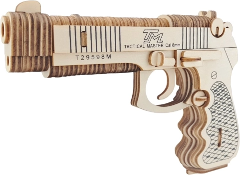 Woodcraft houten 3D-puzzel pistool M92F