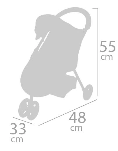 DeCuevas 90243 Sportieve poppenwagen driewiel DIDI 2021 - 55 cm