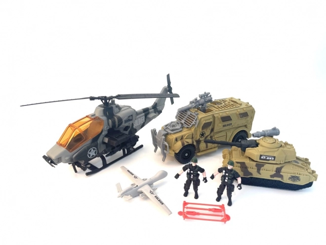 Militaire set met poppetjes