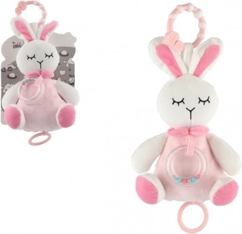 muzikaal pluche konijntje 18 cm met rammelaar