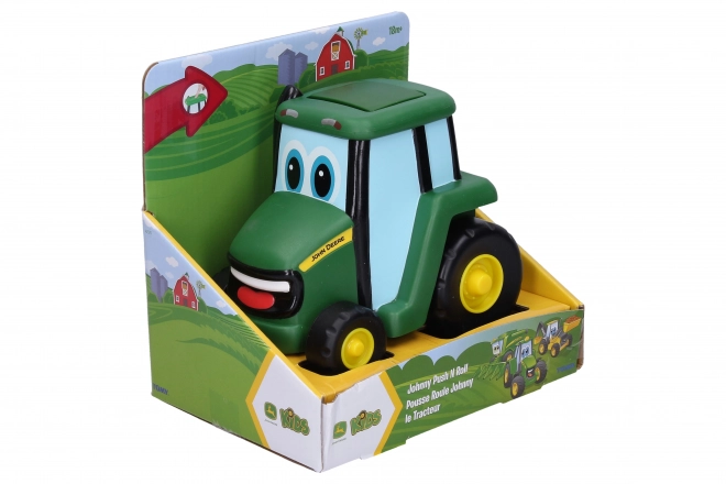 JD Kids John Deere - Tractor Johnny druk en rij 15 cm