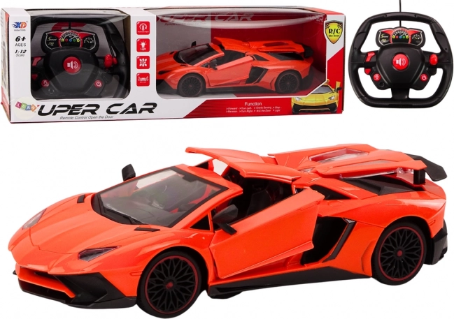 RC-raceauto met openslaande deuren 1:12 Oranje