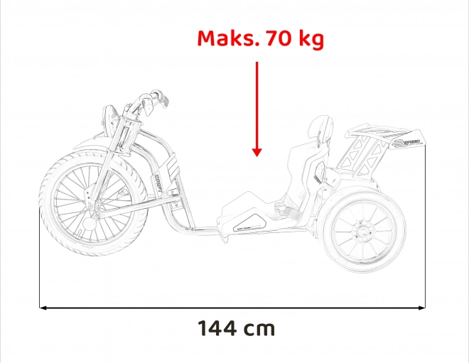Elektrische kinderauto Drift Bike 21 rood
