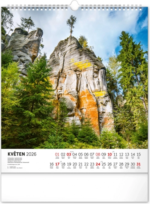 Wandkalender Tsjechische Republiek 2026