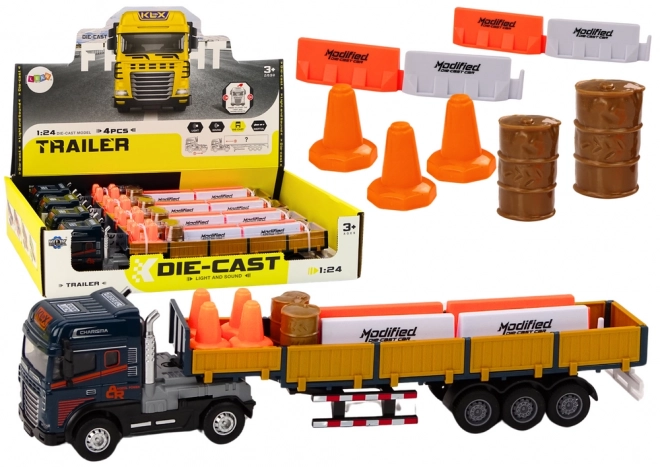 Vrachtwagen met aanhanger Blauw 1:24 TIR Accessoires voor vrachtwagens Geluiden