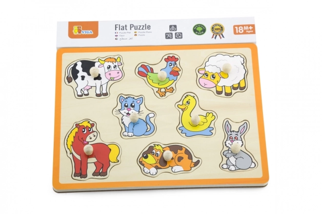 Houten puzzel Boerderijdieren Viga