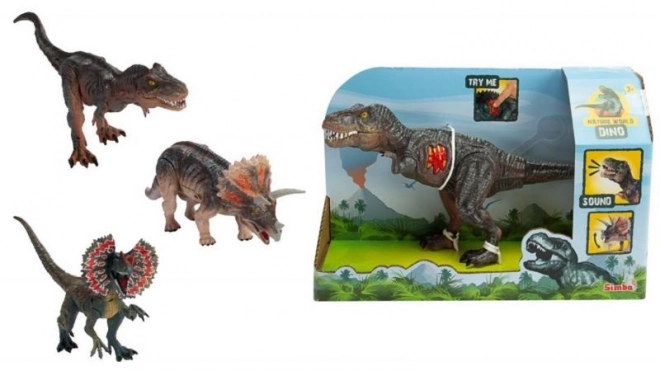 Geluidendinosaurus - T-Rex, Triceratops, Dilophosaurus