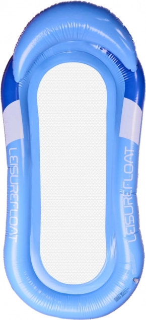 Opblaasbaar ligbed voor in het zwembad met hoofdkussen - blauw