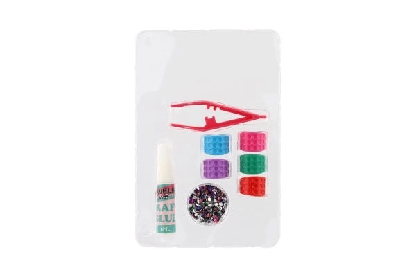 Creatieve ringen set van kunststof in doosje 12x21x3,5cm 12 stuks in doos