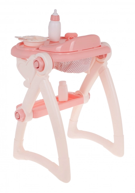 Voedingsset voor poppen voor kinderen 3+ Voedingsstoel + accessoires 7 stuks