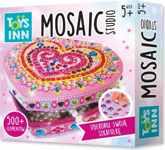 Creatieve set mozaïek sieradendoos hart