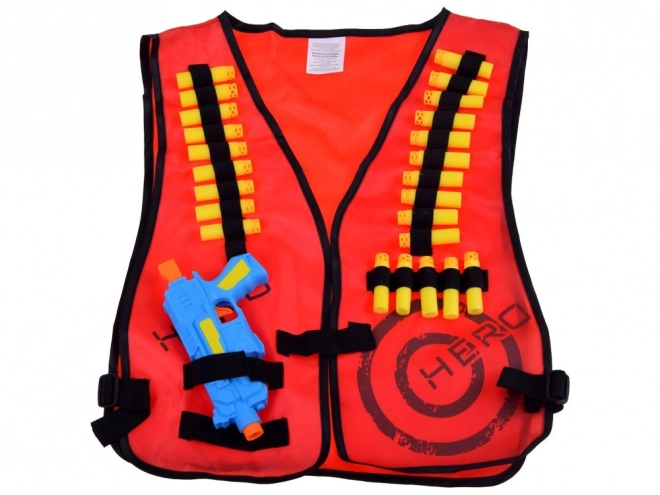 Set van vest en kogels voor Nerf – Rood