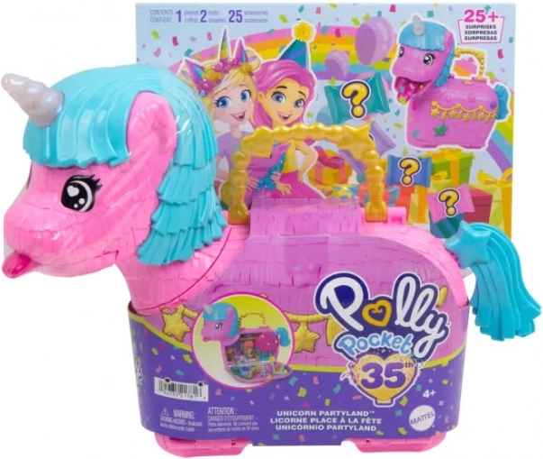 Polly Pocket eenhoorn verrassing – verjaardags-speelset met micropoppetjes en accessoires