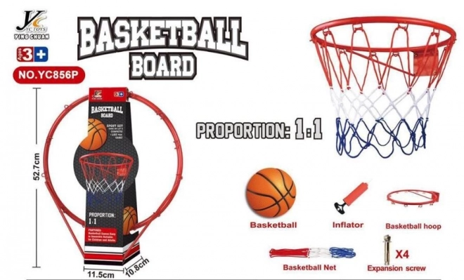 Metalen basketbalbal 1:1 + accessoires