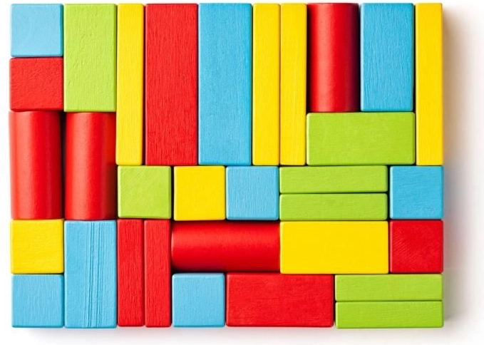 Kleurige blokken voor creatief bouwen