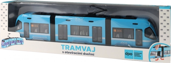 Moderne tram Ostrava blauw 47 cm